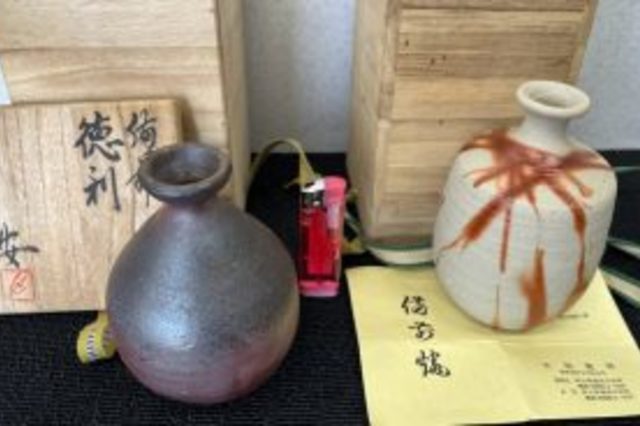 岡山市北区撫川:備前焼,茶碗,花瓶,徳利など多数を店頭査定,買取しました。の画像