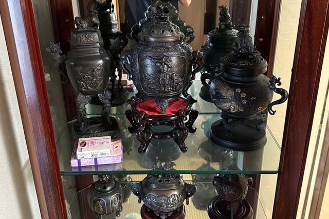 倉敷市沖新町：中国美術,銅器,香炉,置物など多数を出張査定,買取しました。の画像