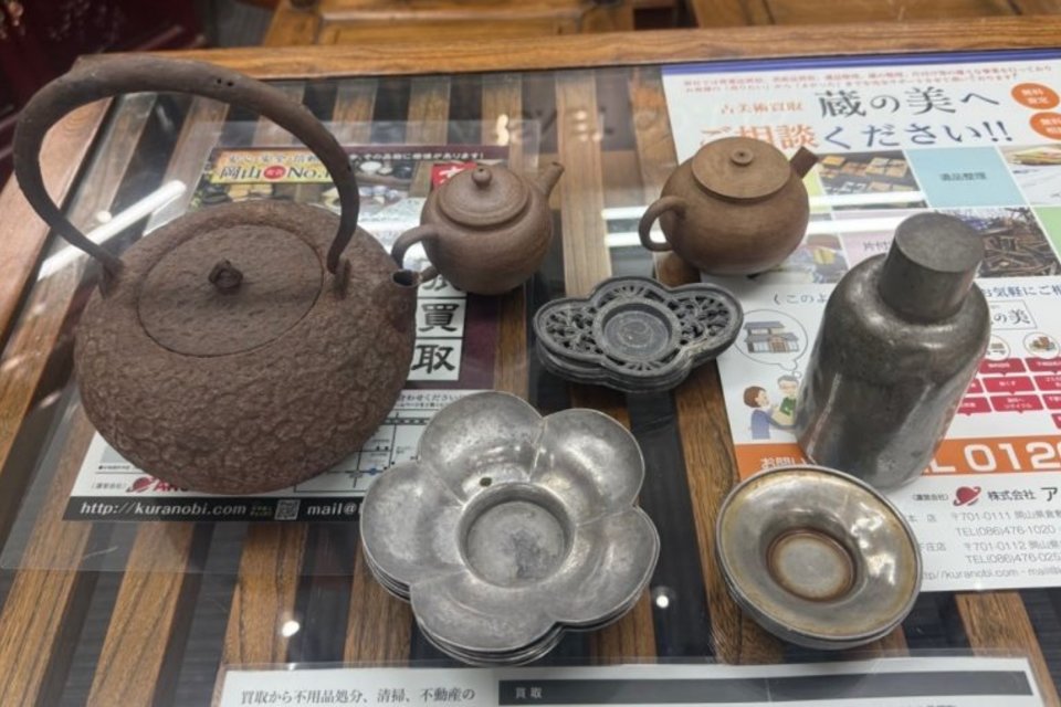 岡山市北区伊島町:煎茶器,朱泥,急須,錫,茶托,茶入,鉄瓶,煎茶碗,湯冷など多数を店頭査定,買取(持ち込み)しました。の画像