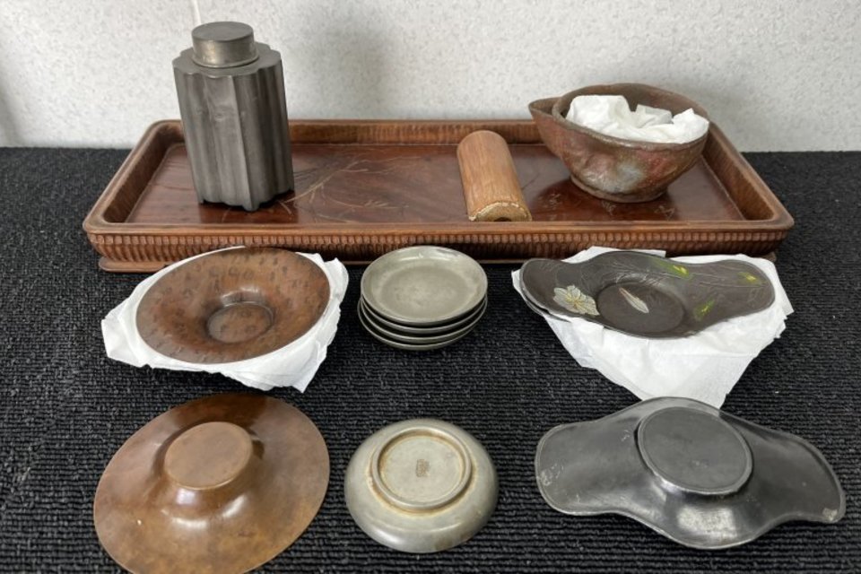 岡山市北区一宮:煎茶器,茶入,茶托,茶碗,急須など多数を店頭査定,買取(持ち込み)しました。の画像