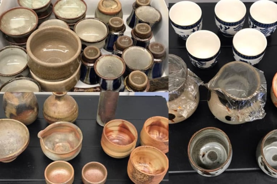 【岡山市：蔵の美撫川店】備前焼、酒器、徳利、盃、茶碗など多数を店頭査定、買取（持ち込み）しましたの画像