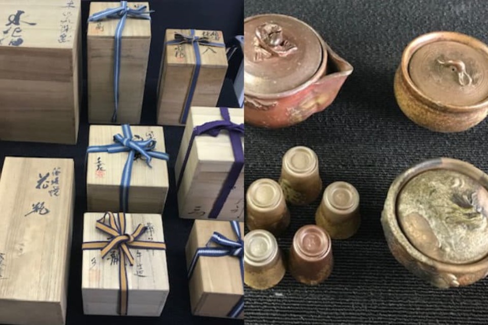 【倉敷市：蔵の美本店】備前焼、花入れ、花瓶、煎茶道具、宝瓶を店頭査定、買取（持ち込み）しましたの画像