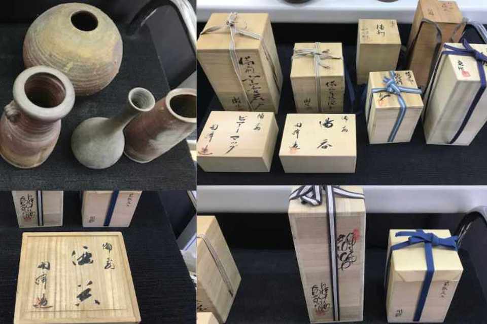 【倉敷市：蔵の美本店】備前焼、壺、花瓶、酒器、徳利、酒呑を店頭査定、買取（持ち込み）しましたの画像