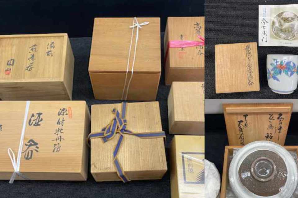 蔵の美本店で玉野市在住のお客様より備前焼、工芸品、食器を持ち込み査定の画像