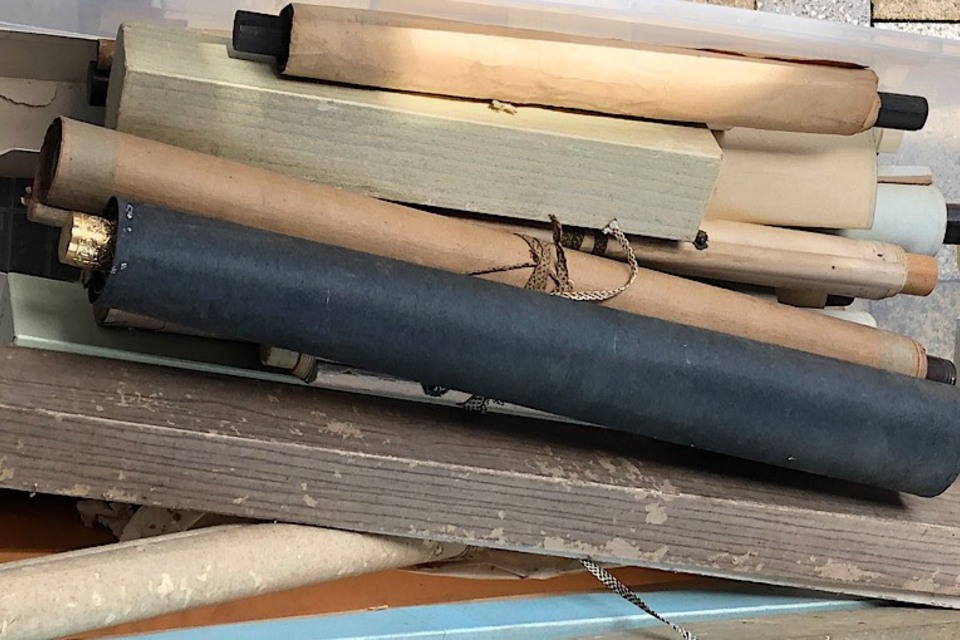 岡山県倉敷市黒石のお客様宅にお伺いし掛軸多数を出張買取させていただきました。の画像