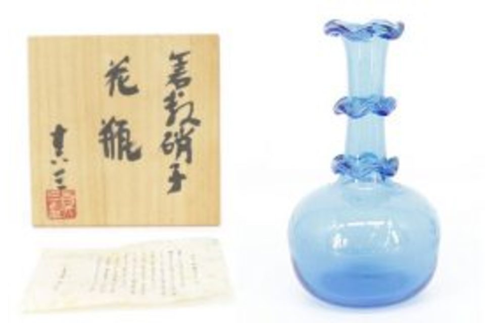 岡山県浅口市鴨方町のお客様宅にお伺いし茶道具,陶器,花瓶,ガラスを出張査定,買取りをさせていただきました。の画像