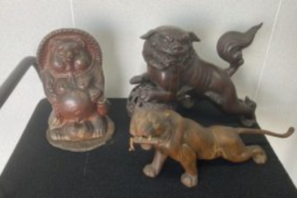 岡山県倉敷市中庄:備前焼,獅子,虎,置物などを店頭査定、買取させて頂きました。の画像