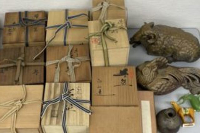 総社市駅前:備前焼,茶碗,徳利,花瓶,香炉,置物など多数を出張査定,買取しました。の画像