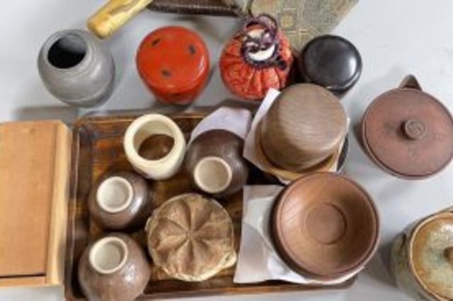 岡山市北区建部町西原:煎茶器,棗,茶入れなど多数を店頭査定、買取させて頂きました。の画像